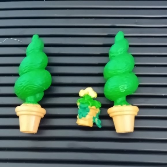 1999 Vintage Blue Bird Polly Pocket 2 Spiral Tree Bush Topiary - Picture 2 of 6